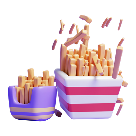 Frites  3D Icon