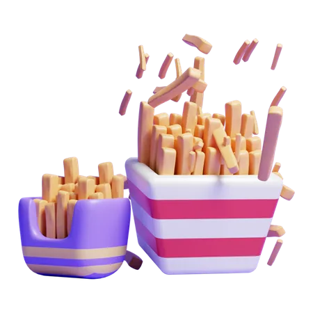 Frites  3D Icon