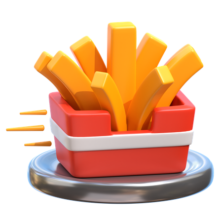 Commande de frites  3D Icon