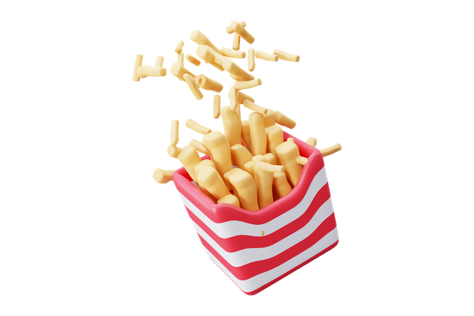 Frites flottantes  3D Icon