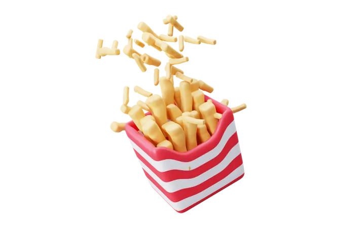 Frites flottantes  3D Icon