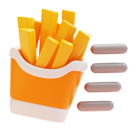 Livraison de frites  3D Icon