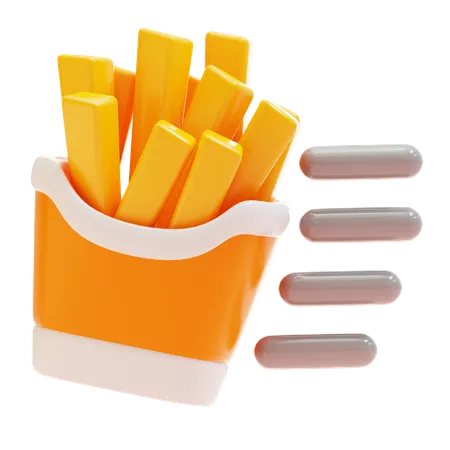 Livraison de frites  3D Icon