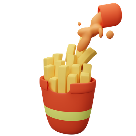 Frites haut de gamme  3D Illustration