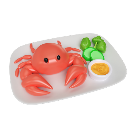 Frittierte Krabbe  3D Icon