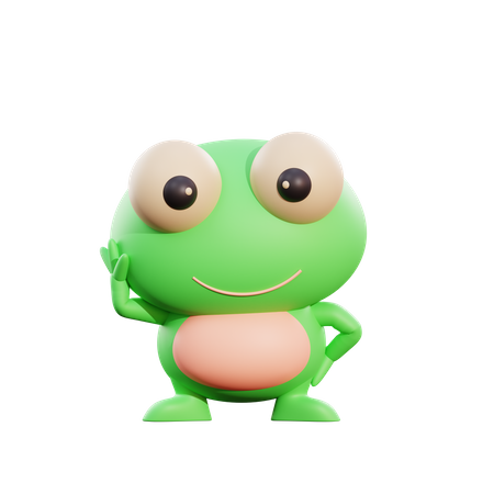 Frog  3D Illustration