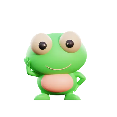 Frog  3D Illustration