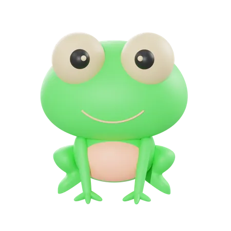 Frog  3D Illustration