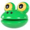 frog face 3d logo