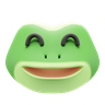3d frog face logo