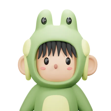 Frog Costume Avatar  3D Icon