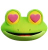 Frog In Love Emoticon