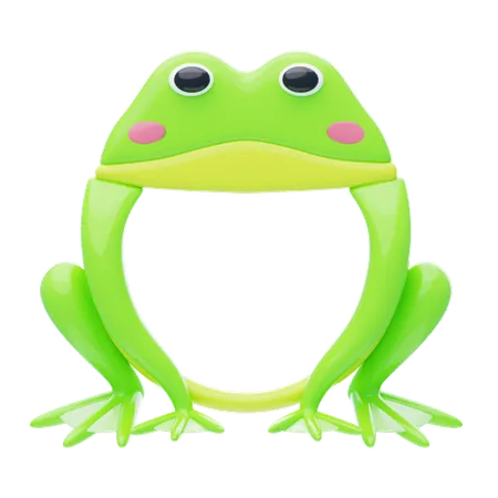 Frog Shape Animal Frame  3D Icon