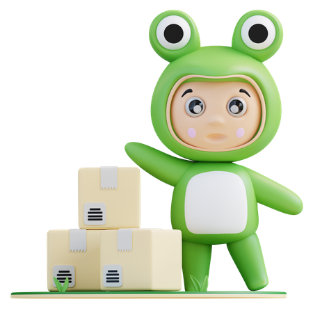 Frogie has received the product  3D Illustration