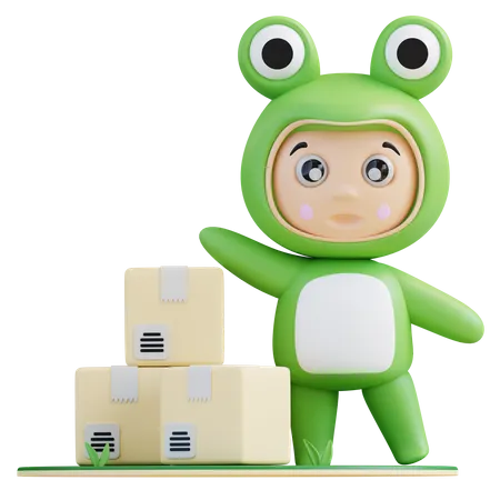 Frogie has received the product  3D Illustration