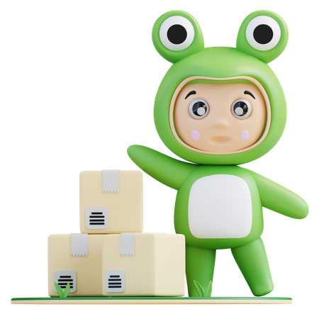 Frogie has received the product  3D Illustration
