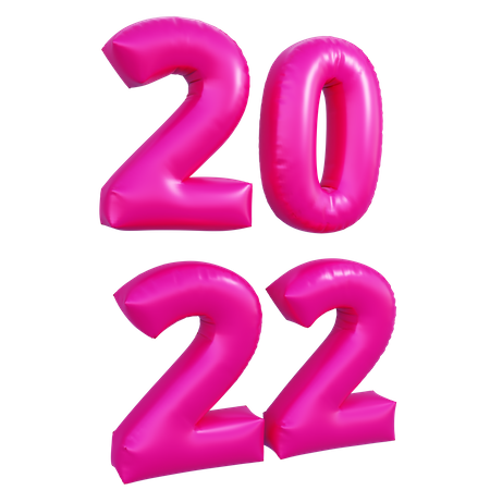 Frohes neues Jahr 2022  3D Icon