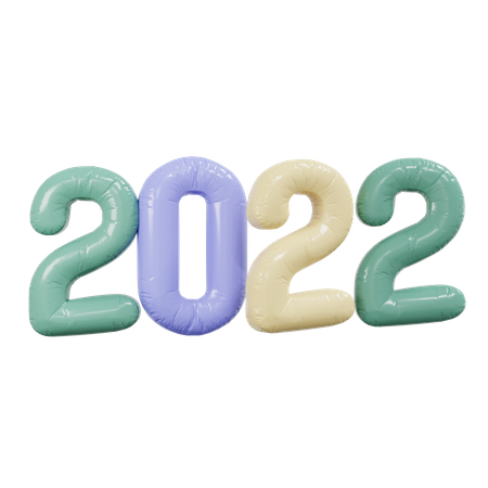 Frohes neues Jahr 2022  3D Illustration