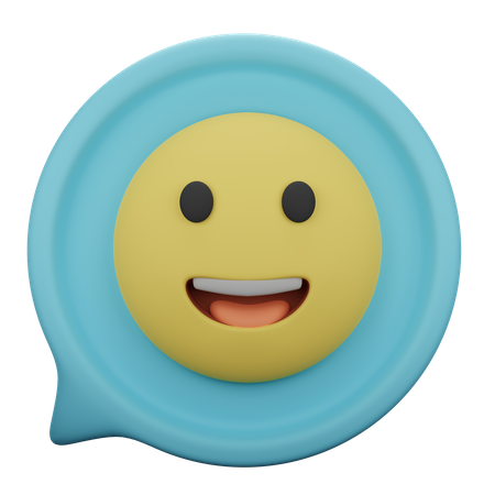 Fröhlicher Chat  3D Icon