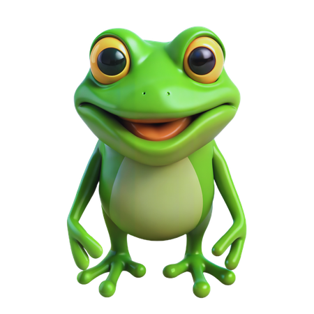 Fröhlicher Frosch  3D Icon