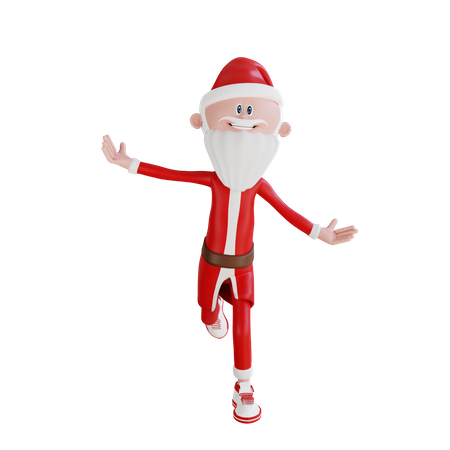 Glücklicher Weihnachtsmann  3D Illustration