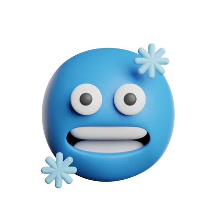 Emoticone Visage Froid 3D Icon