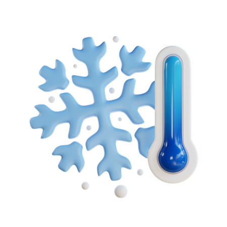 Froid avec thermomètre  3D Icon