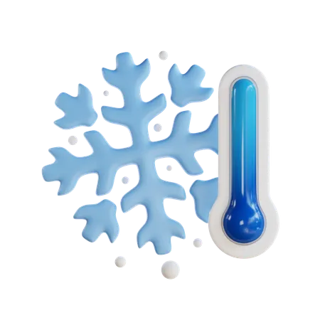 Froid avec thermomètre  3D Icon