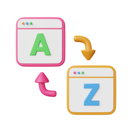 From A To Z 3D Icon