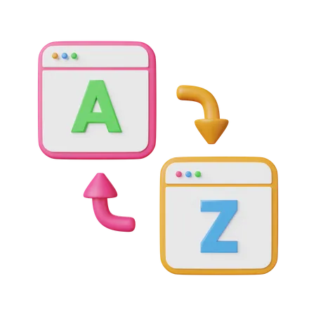 From A To Z 3D Icon
