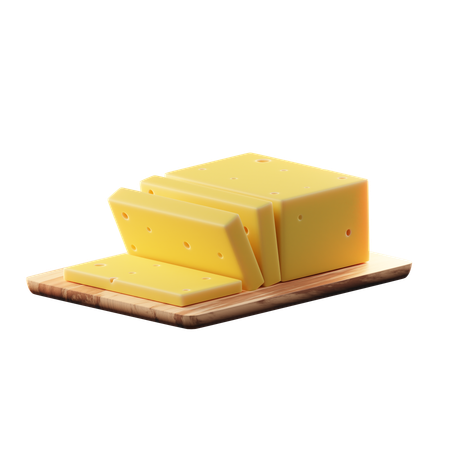 Fromage cheddar  3D Icon