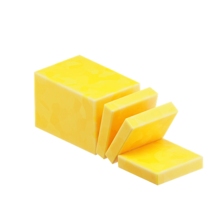 Fromage cheddar  3D Icon