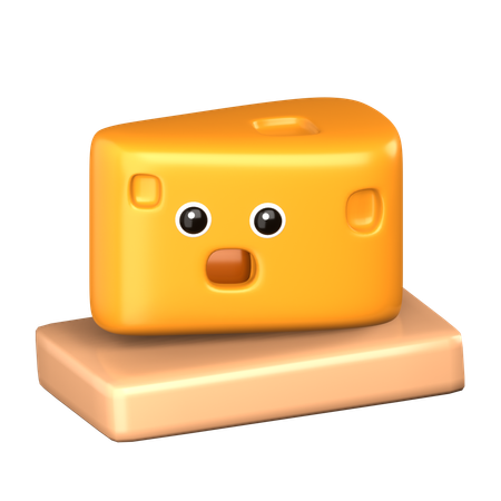 Fromage choqué  3D Icon