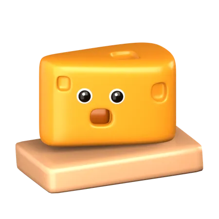 Fromage choqué  3D Icon