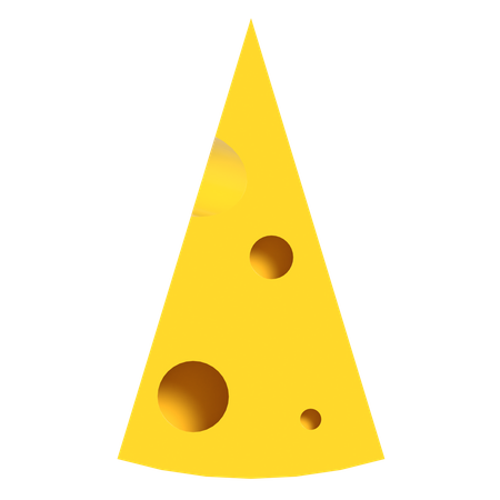 Cube de fromage  3D Illustration