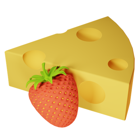 Fraise au fromage  3D Icon