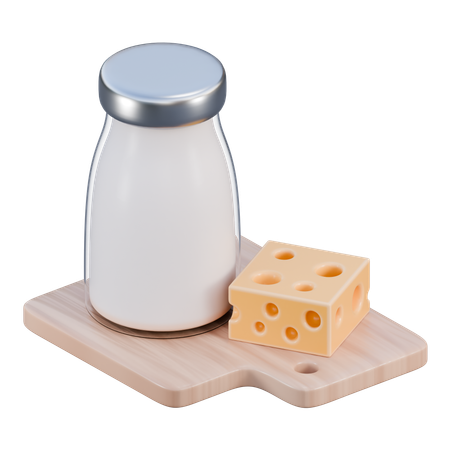 Fromage au lait  3D Icon