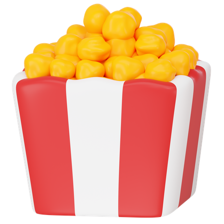 Pop-corn au fromage  3D Icon