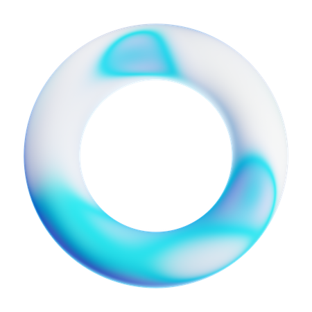 Vorderer aufgeblasener Kreisrand  3D Icon