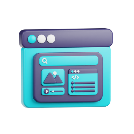 Front End  3D Icon