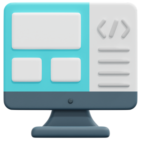 Front End Coding  3D Icon