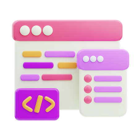 Front End Development  3D Icon