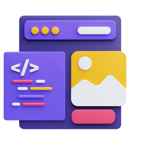 Front End Programming  3D Icon