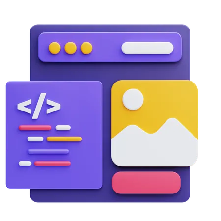 Front End Programming  3D Icon