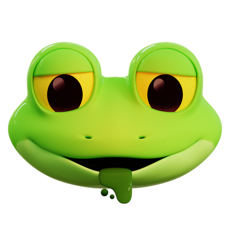 Frosch erbricht Emoji  3D Icon