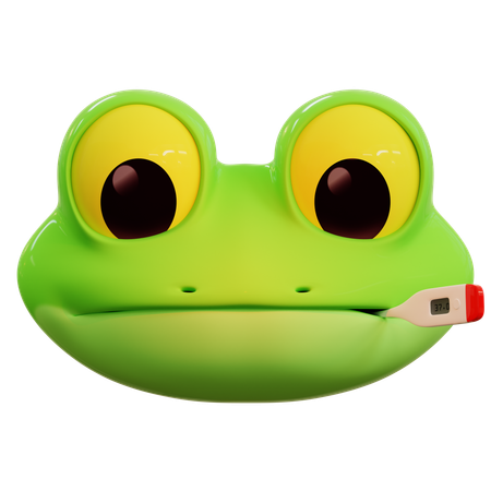 Frosch krank Emoji  3D Icon