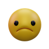 3d frowning face emoji illustration