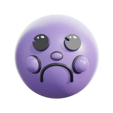Frowning face  3D Icon