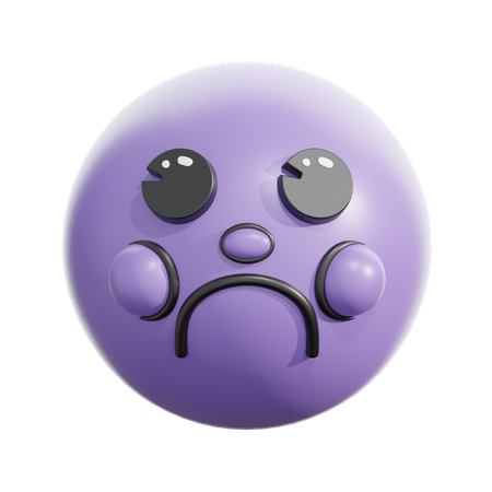 찡그린 얼굴  3D Icon
