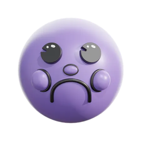 찡그린 얼굴  3D Icon